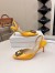 Manolo Blahnik Hangisi 70 Slingback Pumps in Yellow Satin