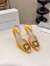 Manolo Blahnik Hangisi 70 Slingback Pumps in Yellow Satin