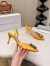 Manolo Blahnik Hangisi 70 Slingback Pumps in Yellow Satin