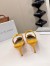Manolo Blahnik Hangisi 70 Slingback Pumps in Yellow Satin