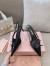 Miu Miu Slingback Pumps 55mm in Black Patent Leather with Buckles