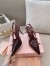 Miu Miu Slingback Pumps 105mm in Bordeaux Patent Leather with Buckles