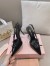 Miu Miu Slingback Pumps 105mm in Black Patent Leather with Buckles