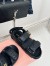 Miu Miu Women's Sandals in Black Matelasse Nappa Leather 