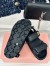 Miu Miu Women's Sandals in Black Matelasse Nappa Leather 