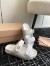 Miu Miu Women's Slide Sandals in White Matelasse Nappa Leather