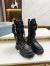Prada Monolith Boots in Noir Leather and Nylon Fabric