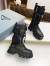 Prada Monolith Boots in Noir Leather and Nylon Fabric
