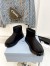 Prada Booties in Black Nylon Fabric 