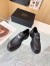 Prada Women's Double Chocolate Loafers in Black Leather 