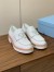 Prada Women's Loafers in White Grained Leather 