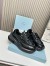 Prada Men's Sneakers in Black Leather with Bike Fabric