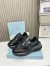 Prada Men's Sneakers in Black Leather with Bike Fabric