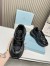 Prada Men's Sneakers in Black Leather with Bike Fabric