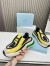 Prada Men's Sneakers in Multicolor Leather with Bike Fabric