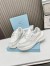 Prada Men's Sneakers in White Leather with Bike Fabric