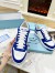 Prada Men's Downtown Sneakers in White and Blue Leather