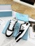 Prada Men's Downtown Sneakers in White and Black Leather