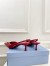 Prada Slingback Pumps 45mm in Red Patent Calfskin
