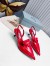 Prada Slingback Pumps 55MM In Red Brushed Leather