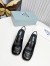 Prada Slingbacks Pumps 75mm In Black Patent Leather
