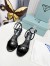 Prada Heel Sandals 85mm In Black Brushed Leather