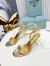 Prada Heel Sandals 85mm in Satin with Crystals