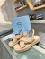 Prada Flatform Sandals In Beige Quilted Nappa Leather 