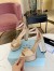 Prada Platform Sandals 135mm in Gold Satin with Crystals