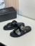 Prada Women's Strap Slides Sandals in Black Leather