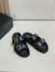 Prada Women's Strap Slides Sandals in Black Leather
