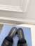 Prada Heeled Slides 35mm in Black Calfskin
