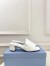 Prada Heeled Slides 35mm in White Calfskin