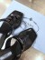 Prada Heeled Thong Sandals In Black Brushed Leather