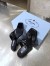 Prada Heeled Thong Sandals In Black Brushed Leather