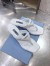 Prada Heeled Thong Sandals In White Brushed Leather