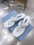 Prada Heeled Thong Sandals In White Brushed Leather