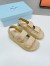 Prada Padded Sandals In Beige Nappa Leather