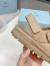 Prada Padded Sandals In Beige Nappa Leather
