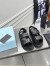 Prada Padded Sandals In Black Nappa Leather 