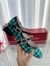 Roger Vivier Tres Vivier Strass Buckle Mini Babies Ballerinas in Green Fabric