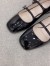 Roger Vivier Tres Vivier Strass Buckle Mini Babies Ballerinas in Black Patent Leather