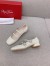 Roger Vivier Tres Vivier Strass Buckle Mini Babies Ballerinas in White Patent Leather