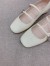 Roger Vivier Tres Vivier Strass Buckle Mini Babies Ballerinas in White Patent Leather