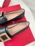 Roger Vivier Soft Metal Buckle Loafers in Black Leather