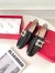 Roger Vivier Mini Broche Buckle Loafers in Black Patent Leather