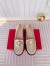 Roger Vivier Metal Buckle Morsetto Loafers in Gold Nappa Leather