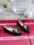 Roger Vivier Metal Buckle Morsetto Loafers in Black Patent Leather