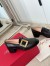 Roger Vivier Viv' Rangers Metal Buckle Loafers in Black Leather