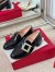 Roger Vivier Viv' Rangers Strass Buckle Loafers in Black Patent Leather
